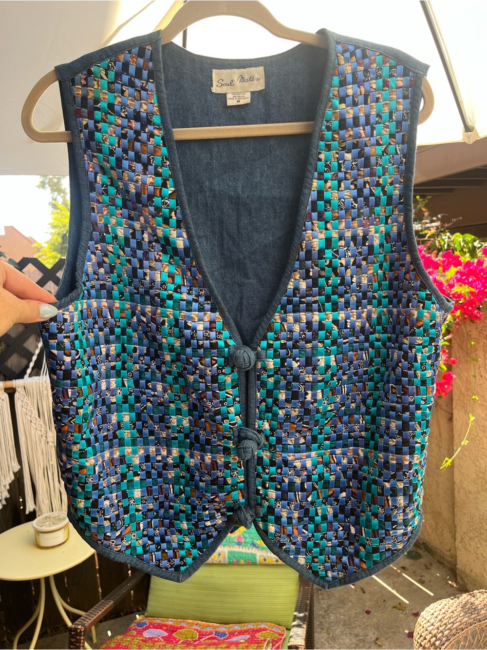 Soul Mate Woven Blue & Teal Vest